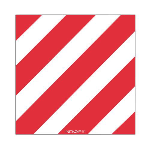 Painel de sinalização tracejado – vermelho/branco – Novap