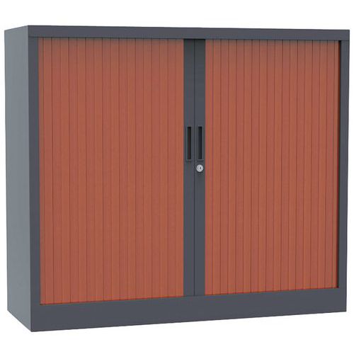 Armário com portas de persiana Premium bicolor - Altura 100 cm