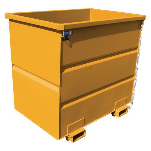 Contentor para carro de cabeça rotativa - Com base - 500 a 2000 l