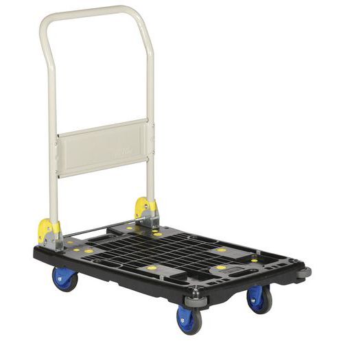 Carro em plástico com espaldar rebatível - Capacidade: 200 kg Carro em plástico com espaldar rebatível - Capacidade: 200 kg
