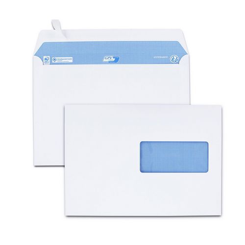 Envelope extra branco com janela 45x100 mm² – caixa de 200 unidades – GPV