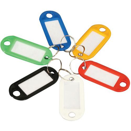 Porta-chaves com etiquetas, cores sortidas - Manutan Expert