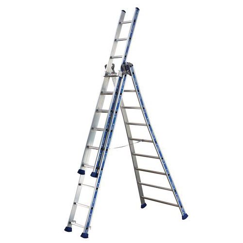 Escada transformável Platinium 300 Pro – 3 planos – Tubesca