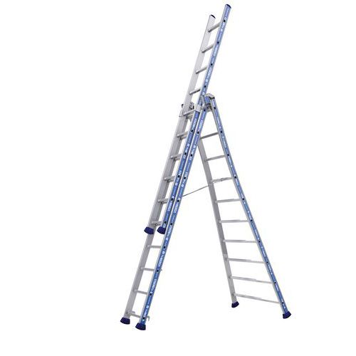 Escada transformável Platinium 300 Pro – 3 planos – Tubesca