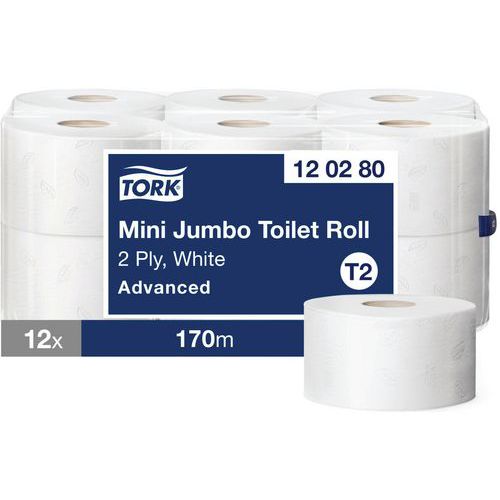 Papel higiénico Mini e Maxi Jumbo Tork Advanced