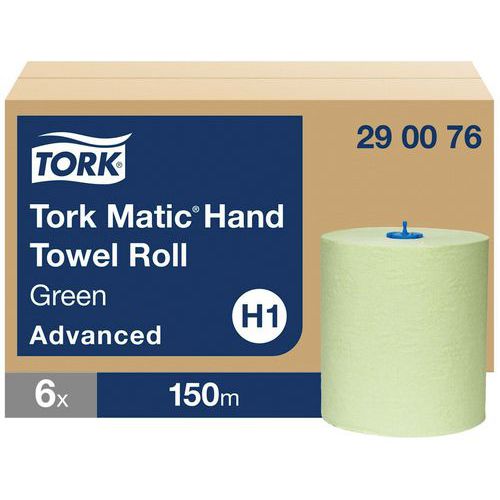 Rolo de toalhetes Tork Matic verde para H1
