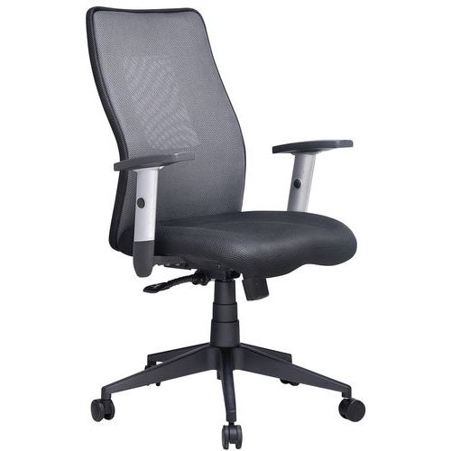 Cadeira de escritório com espaldar médio Penelope – tecido – Manutan Expert
