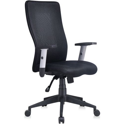 Cadeira de escritório ergonómica com espaldar alto Penelope – tecido - Manutan Expert