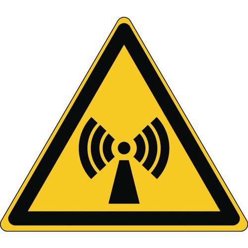 Painel de perigo triangular – Radiação não ionizante – rígido