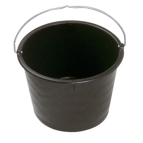 Caixa redonda em polietileno preto 20 litros com pega – Mondelin