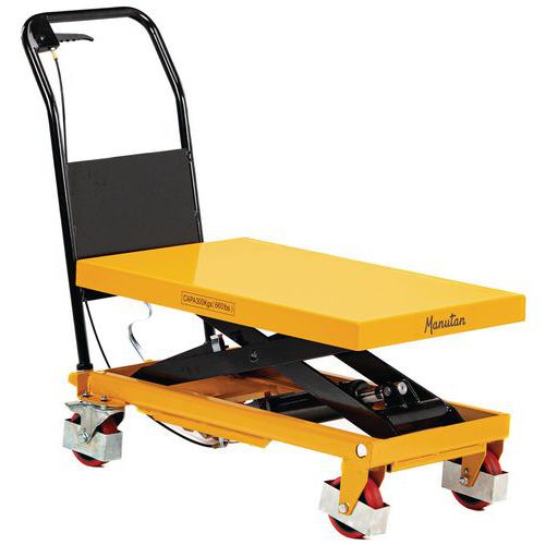 Mesa elevatória móvel - Capacidade de 300 kg - Manutan