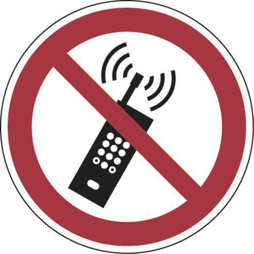 Painel de proibição – Ligar telemóvel – alumínio