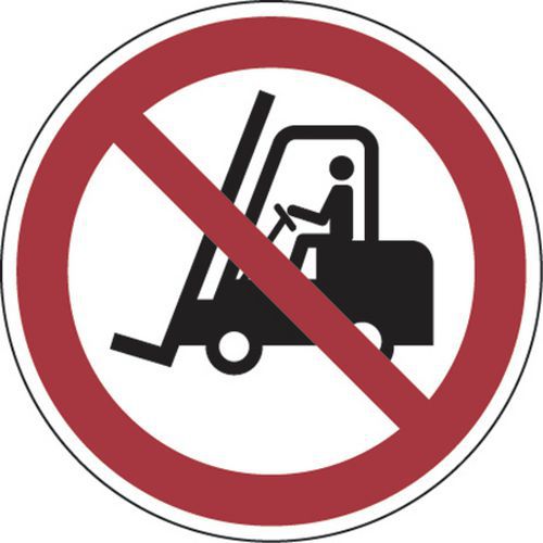 Painel de proibição – proibido a veículos industriais – alumínio