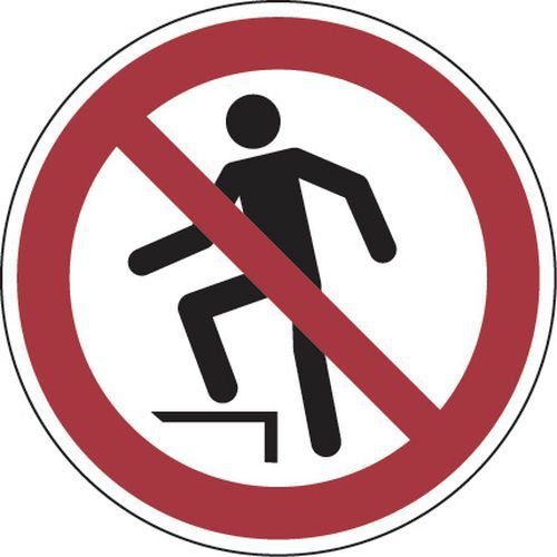 Painel de proibição – Não caminhar pela superfície – alumínio