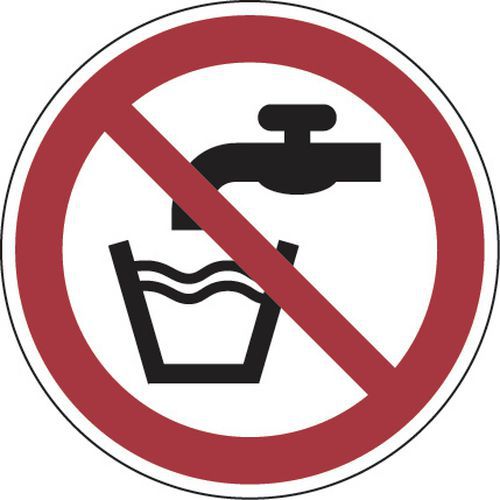 Painel de proibição – Água não potável – autocolante