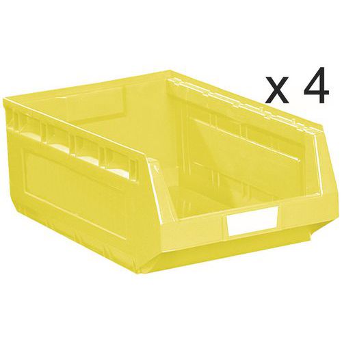 Conjunto de 4 caixas de bico Kangourou - Comprimento de 580 mm - 52 L - Manutan Expert
