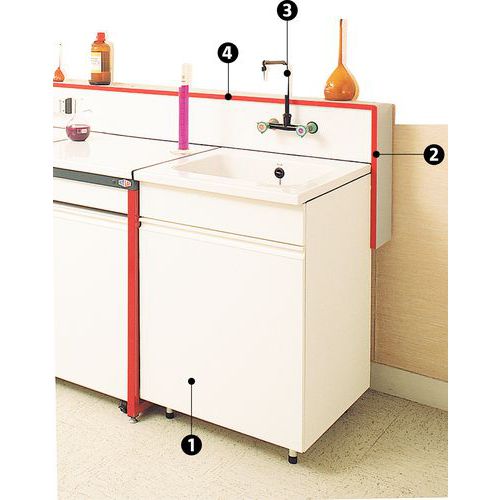Lavatório modular para bancada de laboratório