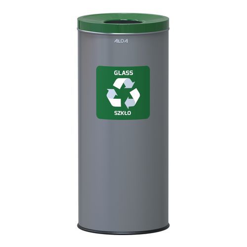 Caixote de lixo metálico de interior para reciclagem Prestige EKO – 45 L