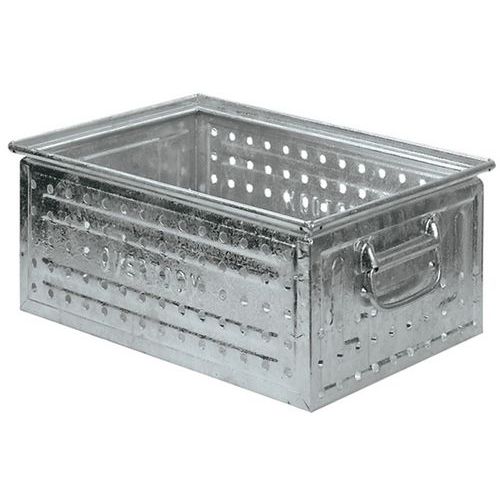 Caixa de transporte perfurada em aço – 315 a 630 mm de comprimento – 9,5 a 77 L