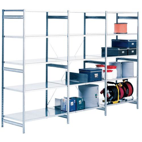 Estante em chapa integral galvanizada Multi-Fix - Manorga