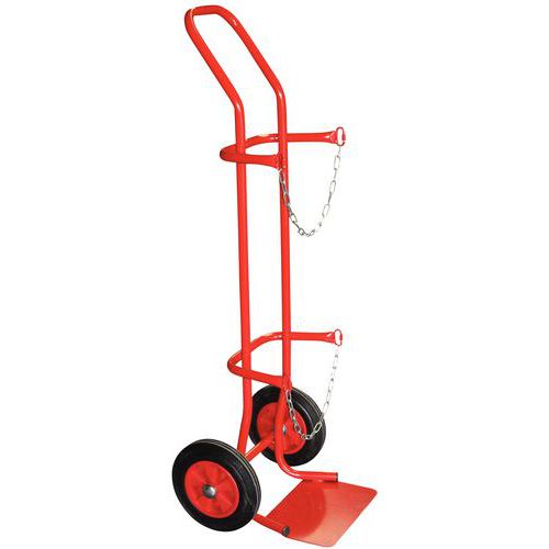 Transportador porta-garrafas em aço – 200 kg – Roda em borracha