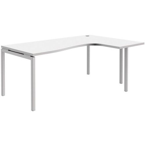 Secretária ergonómica Open - Branco/branco