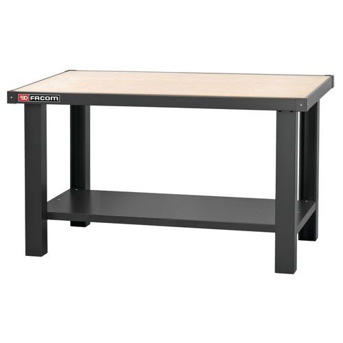 Bancada de manutenção - parte superior em faia laminada - 1,5 m Bancada de manutenção - parte superior em faia laminada - 1,5 m