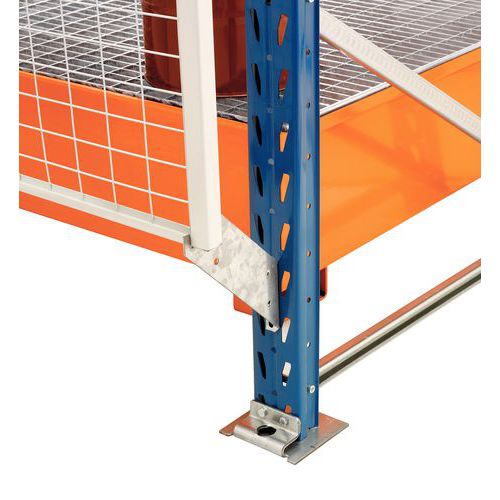 Proteção para estante Easy-Rack – Grelha antiqueda – Palete de fixação - Manorga Proteção para estante Easy-Rack – Grelha antiqueda – Palete de fixação - Manorga
