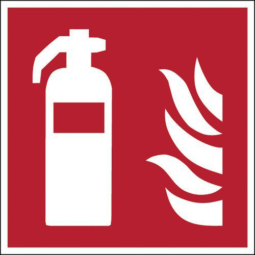 Painel de segurança incêndio quadrado - Extintor - Rígido