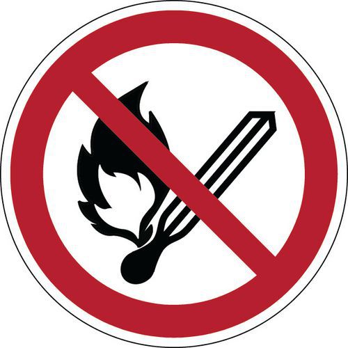 Painel de proibição redondo - Proibido foguear - Rígido