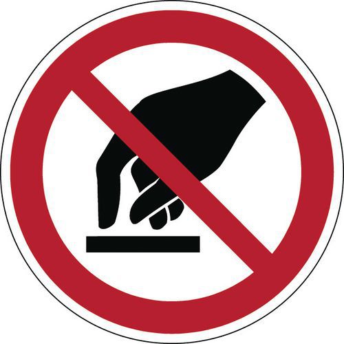 Painel de proibição – Proibido tocar – rígido