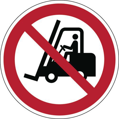 Painel de proibição redondo - Proibido a veículos industriais - Rígido
