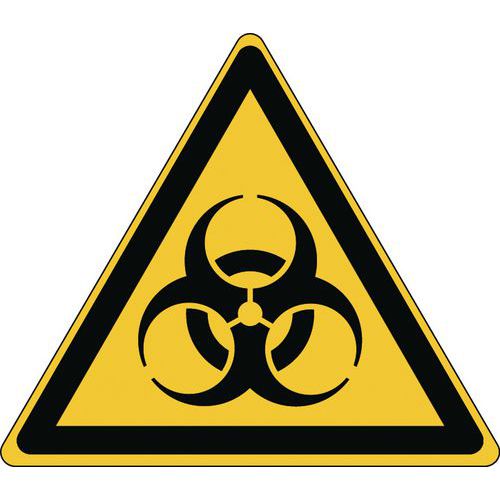 Painel de perigo - Perigo risco biológico - Rígido