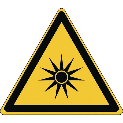Painel de perigo – Radiação ótica – rígido