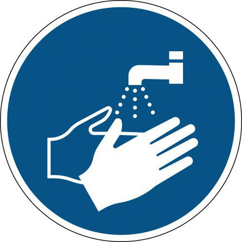 Painel de obrigação – Lavar as mãos – rígido