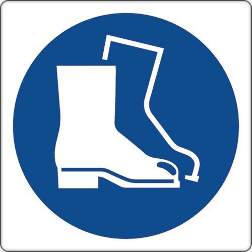 Painel de obrigação – Uso de calçado de segurança – alumínio