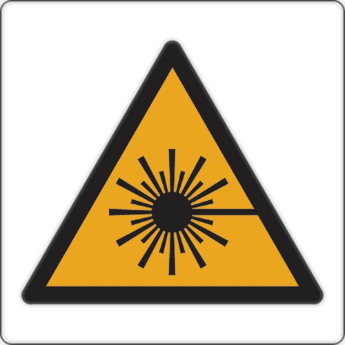 Painel de perigo – Radiação laser – alumínio