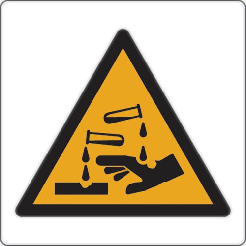 Painel de perigo – Materiais corrosivos – alumínio