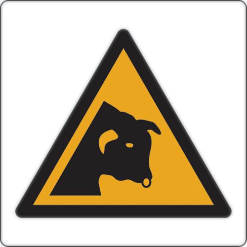 Painel de perigo – Cuidado com o touro – alumínio