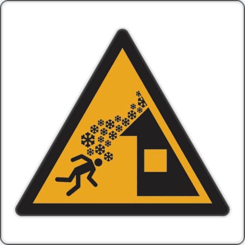 Painel de perigo – Queda de neve da cobertura – alumínio