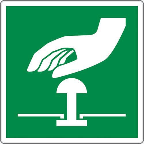Painel de evacuação – Botão de paragem de emergência – alumínio