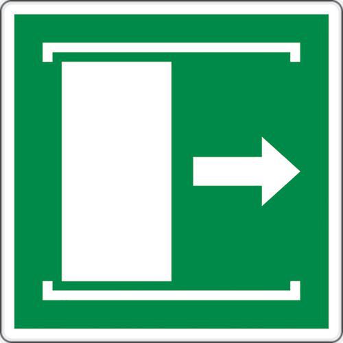 Painel de evacuação – Deslizar porta para a direita – alumínio