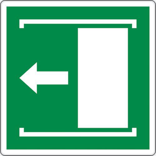 Painel de evacuação – Deslizar porta para a esquerda – alumínio
