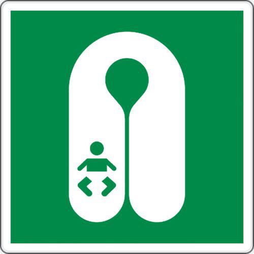 Painel de emergência – Colete salva-vidas para bebés – alumínio
