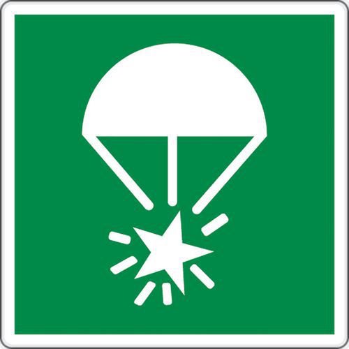 Painel de evacuação – Foguete paraquedas – alumínio