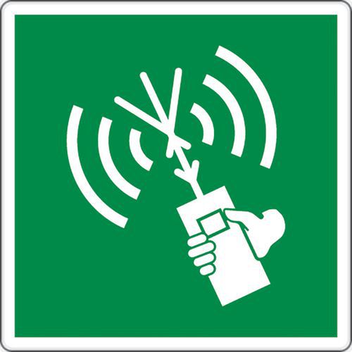 Painel de evacuação – Emissor/recetor de alta frequência – alumínio Painel de evacuação – Emissor/recetor de alta frequência – alumínio