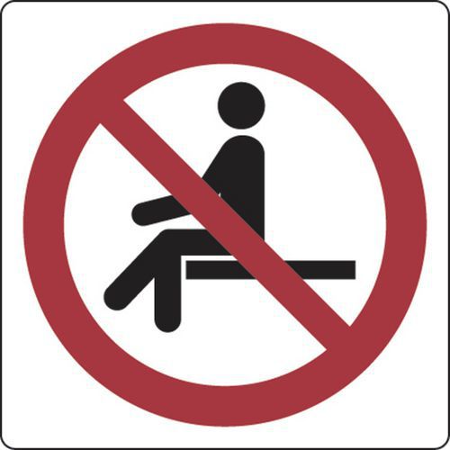 Painel de proibição – Proibido sentar-se – alumínio