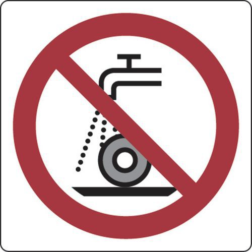 Painel de proibição – Não utilizar em fase húmida – alumínio