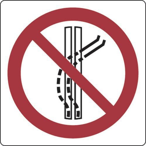 Painel de proibição – Não sair da pista – alumínio