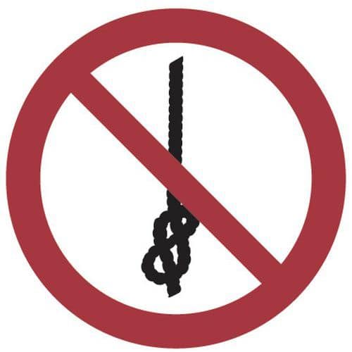 Painel de proibição – Proibido fazer nós na corda – alumínio